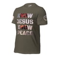 thumbnail image 2 of KNOW JESUS KNOW PEACE Unisex t-shirt (Army, S), 2 of 4