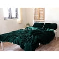 thumbnail image 4 of The Art Box Crushed Velvet Duvet Cover, Forest Green, 1Pcs Luxury Duvet Cover Winter Warm Ultra Soft Cool and Breathable Bedding Duvet Cover, Only Duvet Cover, US King, 4 of 6