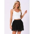 thumbnail image 2 of DARING DIVA Women Layered Ballet Bubble Mesh Puffy Mini Tulle Skirt L Black, 2 of 6