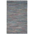 thumbnail image 1 of Safavieh Rag 2'6" X 4' Hand Woven Cotton Rug in Aqua, 1 of 3