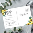 thumbnail image 2 of Koyal Wholesale 56-Pk RSVP Postcards for Wedding Sunflowers Cardstock Response Reply Cards, "4 x 6", 2 of 5
