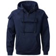 thumbnail image 4 of DDAPJ pyju Oversized Cargo Hoodies for Men Quarter Zip Pullover Raglan Long Sleeve Drawstring Athletic Hiking Work Sweatshirts with Multi Pockets M, 4 of 7