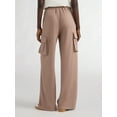 thumbnail image 4 of Scoop Women’s and Women’s Plus Ultimate Scubaknit Wide Leg Cargo Sweatpants, Sizes XS-4X, 4 of 5