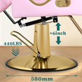 thumbnail image 6 of Pink Salon Chair Barber Chair, Professional Hydraulic Styling Chair for Hair Stylist, 135°Recline, Removable Headrest, Height Adjustable Beauty Spa Shampoo Tattoo Braiding Chair, 6 of 7