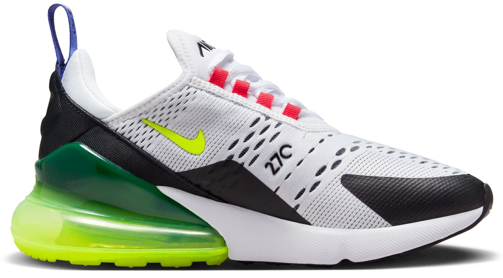 Women's Nike Air Max 270 White/Volt-Lt. Ultramarine (AH6789 116