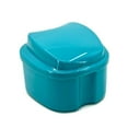 thumbnail image 4 of Denture Case, Denture Box with Strainer, Night Cleaner Denture Bath Box for Retainer, Mouthguard, False Teeth, and Denture Cleaning (Teal), 4 of 4