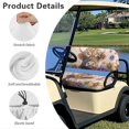 thumbnail image 4 of Pzuqiu Highland Cow Golf Seat Covers for Cart Travel Sports Golf Cart Accessories Boho Flower Comfortable Breathable Easy Installation Golf Blanket Fits All EZGO Club Car and More Golf Carts, 4 of 7