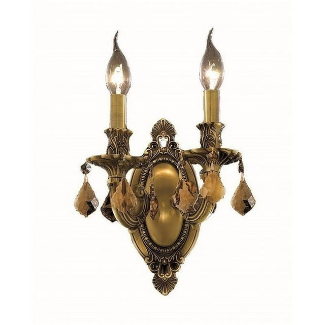 Elegant Lighting Rosalia Traditional 2 Light E12 French Gold Wall Sconce