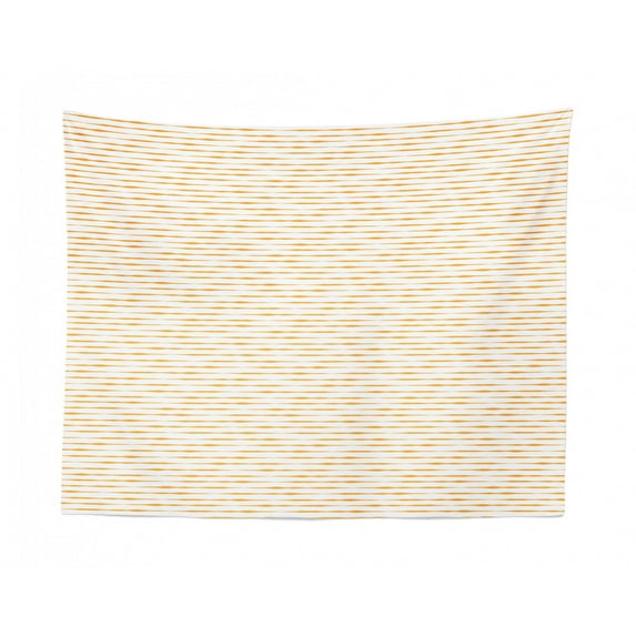 Burnt Orange Tapestry, Wild Woodland Mushrooms in Grunge Style Pattern Bicolour Design, Fabric Wall Hanging Decor for Bedroom Living Room Dorm, 2 Sizes, Dark Sky Blue and Orange, by Ambesonne