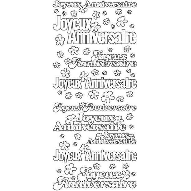 Peel Off Stickers Joyeux Anniversiare Silver Walmart Com Walmart Com Peel Off Stickers Joyeux Anniversiare Silver Walmart Com Walmart Com