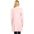 thumbnail image 4 of Women's Casual Open Front Basic Long Sleeves Side Pockets Solid Cardigan, 4 of 4