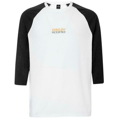 Oakley Factory Pilot 3/4 Tee Men's White T-shirt Logo Shirt