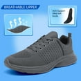 thumbnail image 4 of Men's Soft Casual Athletic Inspired Fashion Sneaker Shoe (Wide Width) Black/Grey 10, 4 of 6
