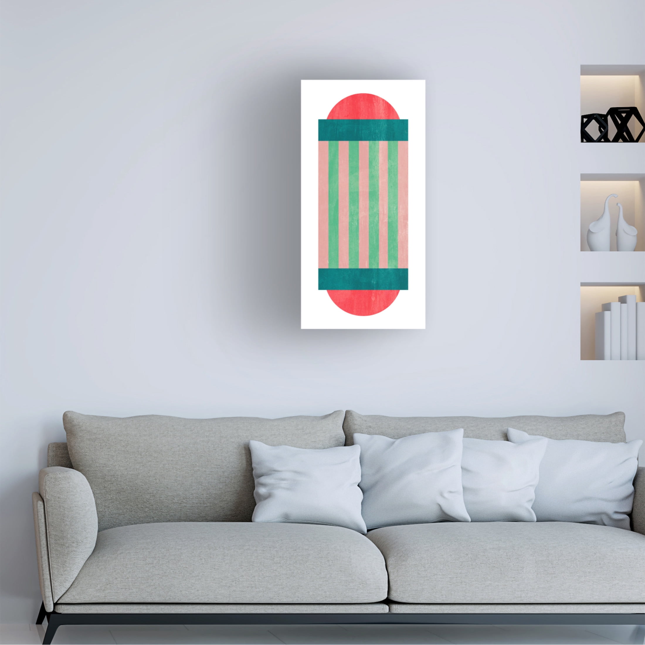 Canvas Wall Art - Melissa Wang 'Sweet Blocks I' Wall Art for Living Room, Bedroom, or Office Décor by Trademark Fine Art - 24 x 47 Inches
