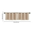 thumbnail image 3 of Lilgiuy Beige Window Valance for Kitchen, Solid Color Light Filtering Decorative Grommet Black Out Short Window Valance Curtains for Kitchen Bedroom Living Room Window, 29.13" x 14.17", 3 of 5