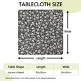 thumbnail image 2 of Floral Pattern Tablecloth with Elastic Edge, Reusable 34x34 Inch Polyester Cover for Indoor or Outdoor Settings, 2 of 6