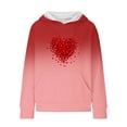 thumbnail image 2 of Piuwrlz Hood Sweatshirts Childrens Girls Boys Long Sleeve Printed Hoodies Round Neck Hoodie Red Size 9 Years, 2 of 5