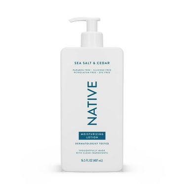 Native Moisturizing Hand & Body Lotion, Sea Salt & Cedar, Paraben Free, for Women and Men, 16.5 fl oz