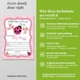 thumbnail image 4 of Pink Ladybug Baby Shower Invitations, 20 Fill-In Cards with Envelopes, 5x7 Baby Shower Invites & Supplies, New Baby Celebration Cards, Made in USA by Amanda Creation, 4 of 9