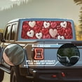 thumbnail image 2 of SEANATIVE See Through Window Decal for Truck Back Window Perforated Full Coverage Graphic Sticker Car Film Sun Block UV Protection for Valentine's Day Decor, Heart Shape Pattern Red, 2 of 7