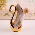 thumbnail image 3 of 7Pcs Swan Fruit Base Holder Spoon Set Salad Dessert Coffee Cake Tableware Golden White, 3 of 9