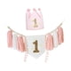 thumbnail image 3 of Decoraciones para fiesta de primer cumpleaños, pancarta de silla alta y sombrero de corona, fiesta temática Estilo A, 3 of 9