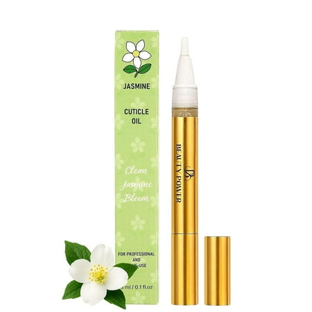Beauty Power Nail Oil Cuticle Pen – Jasmine – Nail Strengthener & Growth Serum with Vitamin A D E B5 Grapeseed & Natural Oils – Repair for Brittle Thin Nails – Twist Brush Pen – Gift Idea Beauty Power Nail Oil Cuticle Pen – Jasmine – Nail Strengthener & Growth Serum with Vitamin A D E B5 Grapeseed & Natural Oils – Repair for Brittle Thin Nails – Twist Brush Pen – Gift Idea