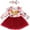 Wine red, variant on Babibeauty Infant Baby Girl Dress Kids Floral Heart One Long Sleeve Tutu Ruffled Dress with Bowknot Headband Outfits Set (Pink,6-12M)
