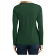 thumbnail image 2 of Yellow Rooster Women's Long Sleeve Fan Favorite V-Neck Tee Forest Green L, 2 of 7