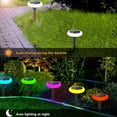thumbnail image 6 of Duety Solar Ground Lights, Upgraded Solar Garden Lights 2 LED Outdoor Disk Lights Solar Powered, Waterproof Garden Decor Outdoor Landscape Lighting for Patio Pathway Lawn Yard Deck, 6 of 9