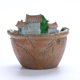 thumbnail image 4 of Maceta de resina para plantas suculentas, soporte para maceta, decoración del hogar (naranja), 4 of 6