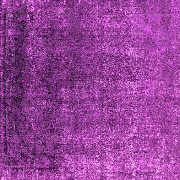 Ahgly Company Indoor Square Oriental Pink Industrial Area Rugs, 8' Square