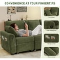 thumbnail image 6 of BedLuxury 83" Sectional Sleeper Sofa With Pull Out Bed, Storage Seat & USB Charging, L Shape Modern Couch for Living Room, Corduroy Green, 6 of 10