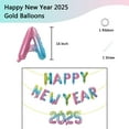 ZZHAOYI Happy New Year DHF10 2025 Balloons, 16 Inch New Years Eve Party