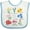 White and Blue, variant on Inktastic Italian Wild Flower Chart Boys or Girls Baby Bib