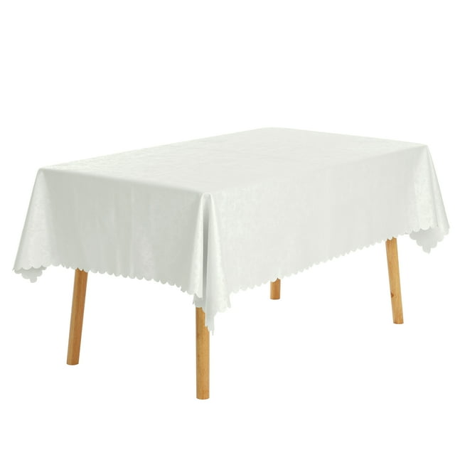 REGALWOVEN 1 Pack Nappe Rectangulaire, Couverture de Table en PVC, Adaptée pour Table à Manger Beige 140x180cm