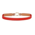 thumbnail image 3 of Tittly Leather Belt Belts for Women Women Belt For Dresses Retro Stretch Ladies Waist Belt Running Belt Western Belts Red One Size, 3 of 4