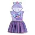 thumbnail image 1 of Vestido Furby de tul con capucha para niñas pequeñas, cosplay, tutú, morado, 1 of 5
