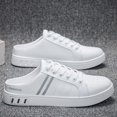 thumbnail image 4 of Zapatillas planas y transpirables para hombre, zapatos de diseñador de tendencia, de PU, cómodos, de lujo, de verano, 4 of 5