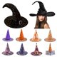 thumbnail image 2 of Xingyue pattern bend Sombrero de bruja para fiesta de Pascua de Halloween, sombreros de bruja, sombrero de mago para mascarada, gorra con accesorios, 2 of 5