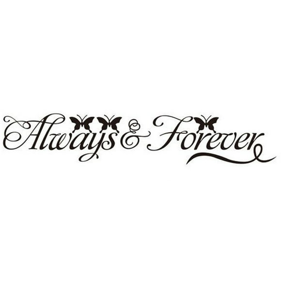 Lettres autocollantes en anglais « Always & Forever » - Décoration murale - Belle décoration murale pour chambre à coucher et salon