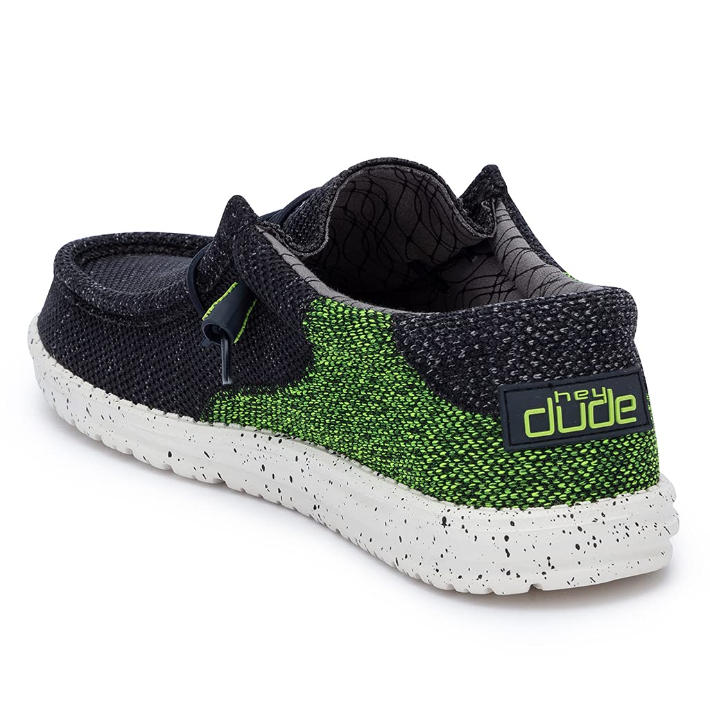 Dude Wally Funk Black And Lime Green Hey Dude Shoes Hey Dude Wally