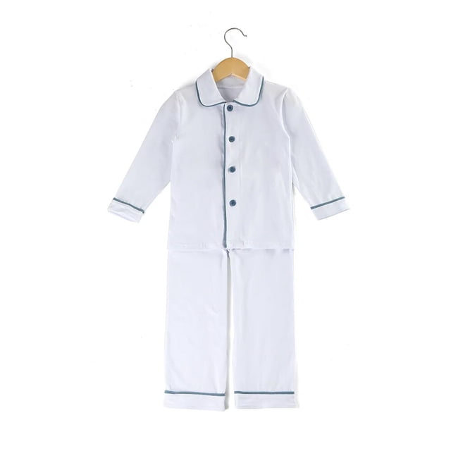 Conjunto de ropa para niños de Año Nuevo, pijamas rojos de Navidad, conjuntos de pijamas abotonados para niños y niñas