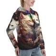 thumbnail image 6 of Sikiie Flower Cat Couple Women's Casual Hoodies Long Sleeve Lightweight Pullover Tops Loose Sweatshirt-X-Large, 6 of 7