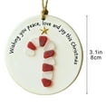 thumbnail image 2 of RICHMJ Friendship Sea Glass Ornament, Wishing You Peace Love and Joy This Christmas Pendants, Handmade Sea Glass Christmas Tree Hanging Decorations, for Ocean Lovers, Xmas Tree, Party (F), 2 of 6
