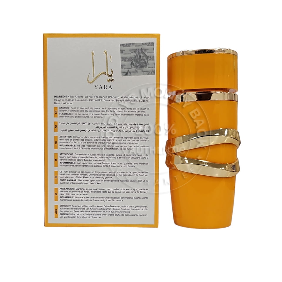 Lattafa Yara 3.4 oz/100 ml Eau de Parfum Spray For Women Yellow Bottle