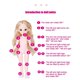 thumbnail image 5 of Juego de 6 piezas de muñeca BJD de 16CM, 13 articulaciones móviles, ojos 3D, maquillaje bonito a la moda, muñeca con caja de regalo, juguete para niña y niño, el mejor regalo para niños 03# oso de fresa Electrónica, 5 of 5