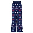 thumbnail image 5 of Fiaer Christmas Pajamas Pants for Women Festive Holiday Sleepwear Trousers Soft Comfortable Elastic Waist Lace up Xmas Slacks for Everyday Wear and Relaxation at Home Navy M, 5 of 5