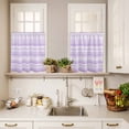 thumbnail image 3 of Purple Striped Curtain Valances Set Nature Abstract Art Classic Kitchen Curtains 36&nbsp;inch Length Rod Pocket Valance and Tiers 3 Piece Set Small Bedroom Bathroom Laundry Decor, 3 of 9