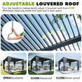 thumbnail image 2 of MELLCOM Pergola à Persiennes 10x10, Pergola en Aluminium avec Toits à Persiennes Réglables, Pavillon Extérieur avec Rideaux et Moustiquaires Imperméables, Noir, 2 of 8
